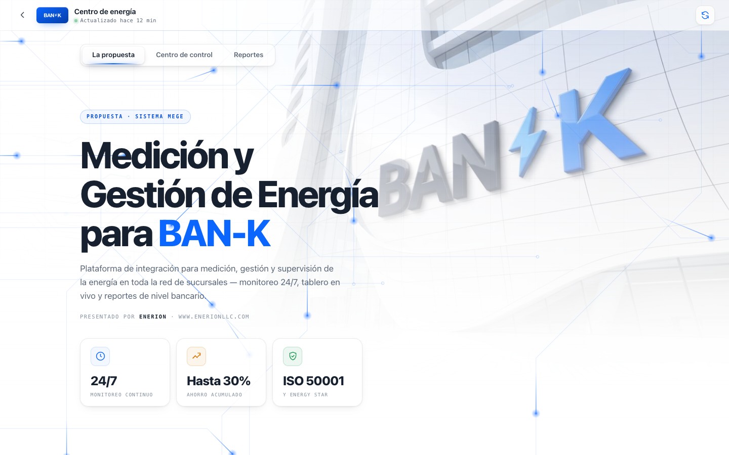 Enerion Live — pantalla de la propuesta